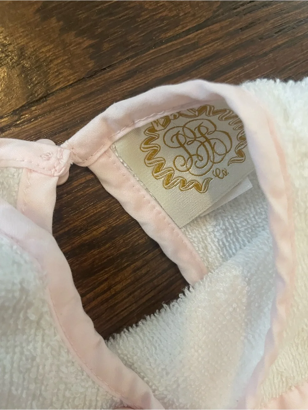 White and Pink Ruffle Bib Apron for Kids